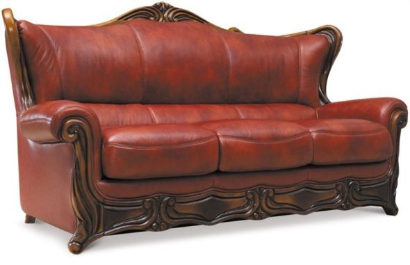 Галилей раскладной диван из кожи