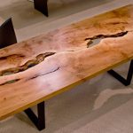 деревянный стол из спила