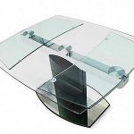 Стол-трансформер для кухни из стекла