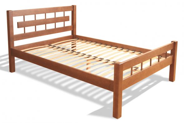 Строение кровати с деревянным основанием