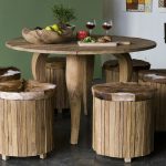 деревянный стол круглый