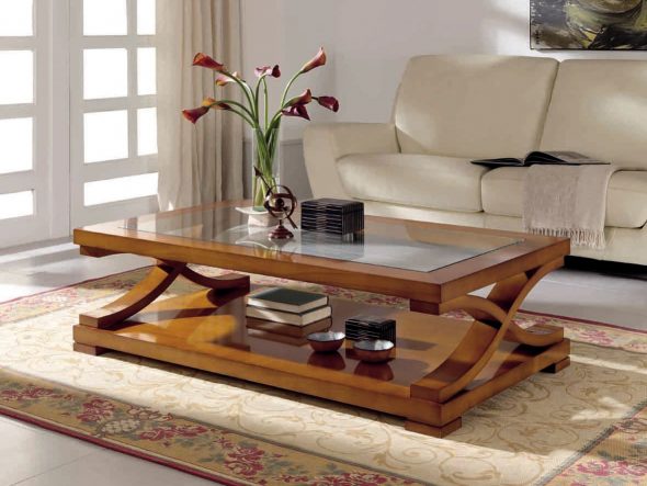журнальный деревянный стол