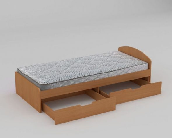 односпальная кровать из ДСП