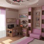 Японская сакура в дизайне спальни для девочки