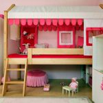 Детская кровать-чердак для девочек с игровой зоной