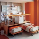 Дизайнерская детская спальня с выдвижными кроватями