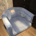 Кресло джинсовый пэчворк