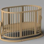 Круглая кроватка-маятник для новорожденных