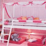 Розовая кровать-чердак "Принцесса"