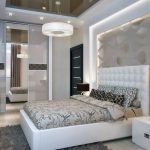Оформление дизайна спальни белого цвета