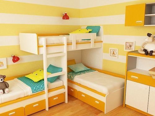 Радостная желтая детская комната