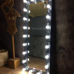Зеркало в пол с креативной металлической рамой с эффектом состаривания