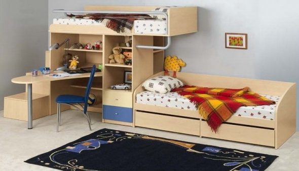 Компактный детский уголок для однокомнатной квартиры