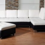 Контрастный бело-черный диван