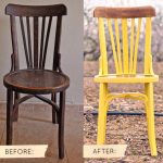 Красивые изогнутые стулья до и после реставрации
