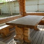 Крепкий и надежный деревянный стол