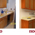 Кухня до и после замены фасадов