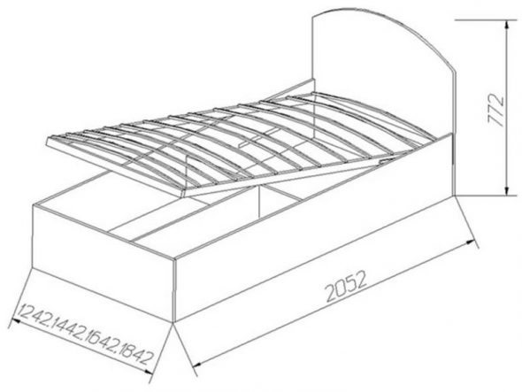 Схема каркаса кровати