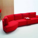 Красный модульный диван
