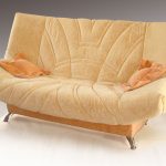Песочный велюровый диван