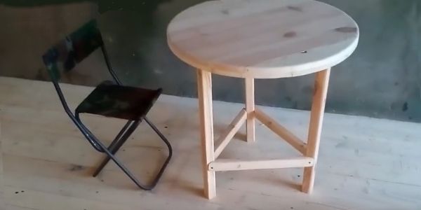 Качественный деревянный круглый стол своими руками.