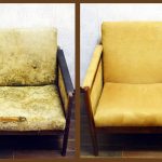 Желтое кресло до и после ремонта своими руками
