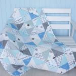 Одеяло для новорожденного мальчика в стиле пэчворк "Облако"