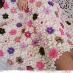 Нежное цветочное одеяло из отдельных элементов