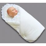 Конверт-одеяло для новорожденного на липучке с вуалькой