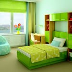Оформление детской комнаты в зеленых тонах