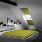 Спальня в мансарде в стиле минимализма