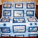 Необычное лоскутное одеяло для мальчика-подростка с самолетами