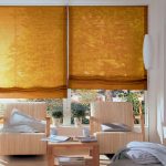 Солнечные римские шторы для уютной гостиной
