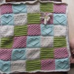 Вязанное лоскутное одеяло для малыша