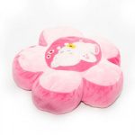 Розовая подушка с бегемотиком из велюра