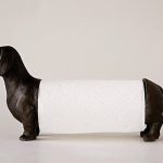 держатель для бумажных полотенец собачка
