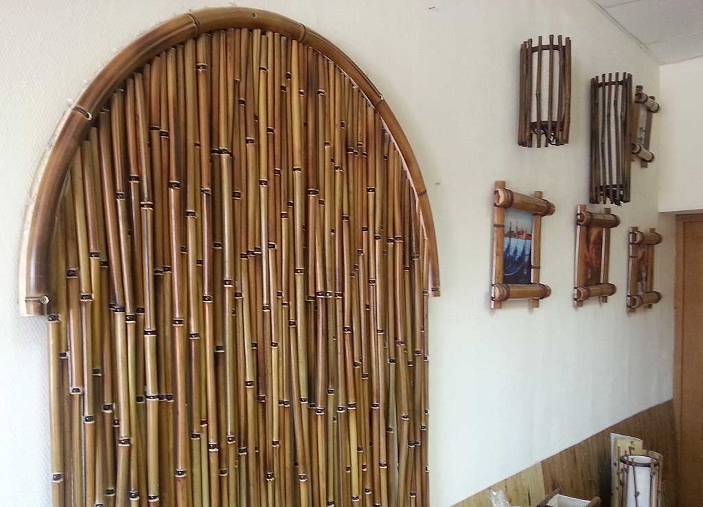 бамбуковые шторы на дверь