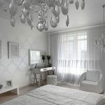 Дизайн спальной комнаты в белом цвете