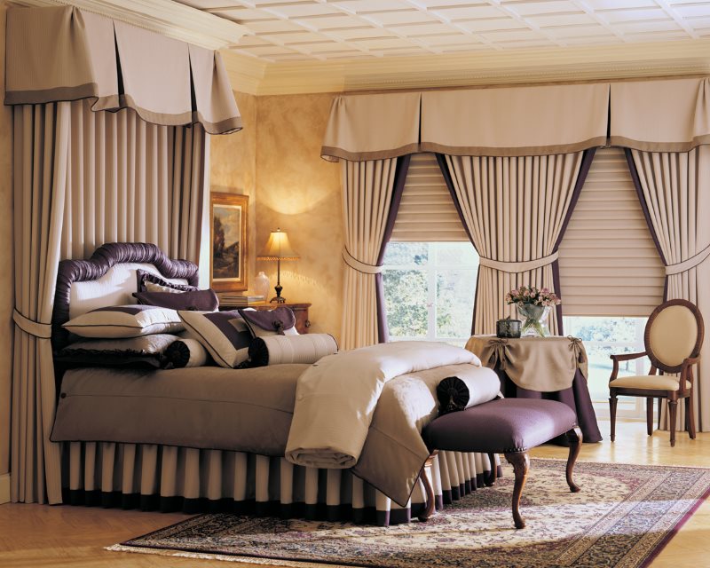 Занавески в спальню: современный дизайн, варианты и оригинальные идеи