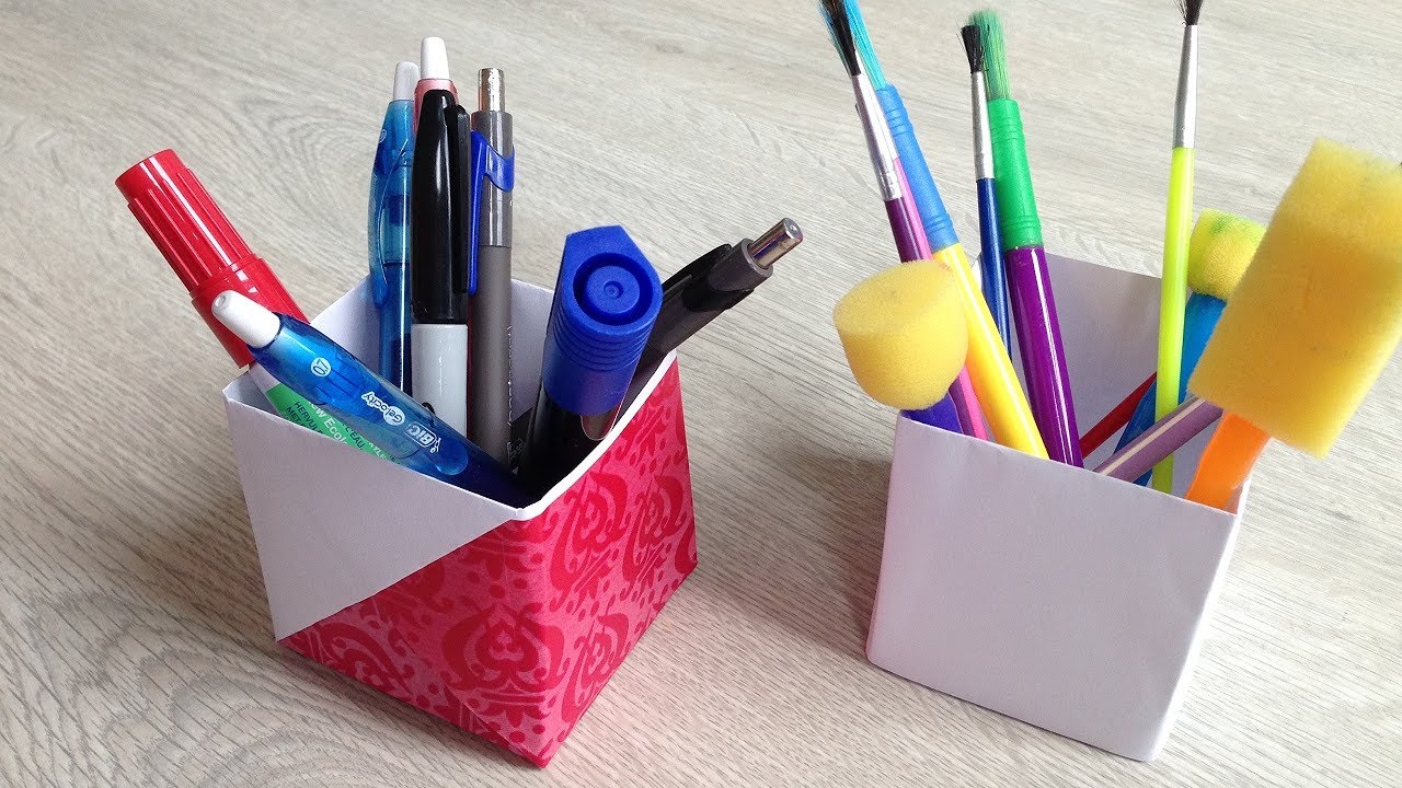 Подставка для карандашей из дерева, бумаги или картона: как сделать по .