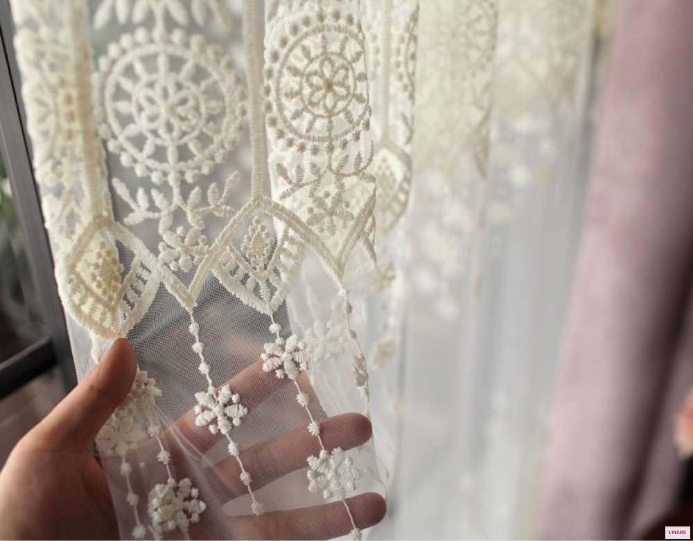 тюль с вышивкой фото