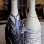 оформление бутылок шампанского на свадьбу идеи