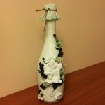 оформление бутылок шампанского на свадьбу фото декор
