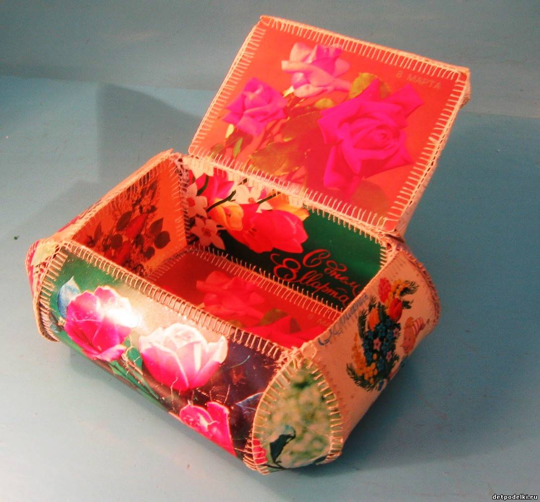идеи оформления коробки для розовых открыток