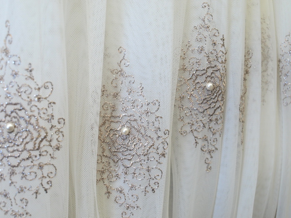 тюль с вышивкой декор