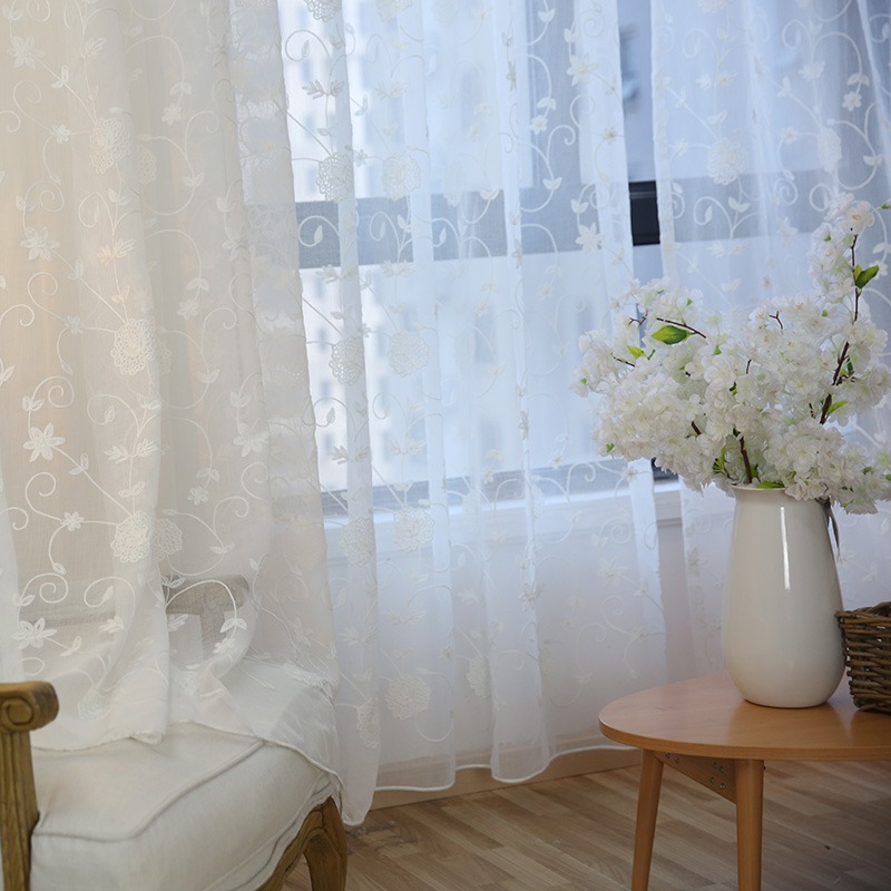 тюль с вышивкой фото идеи