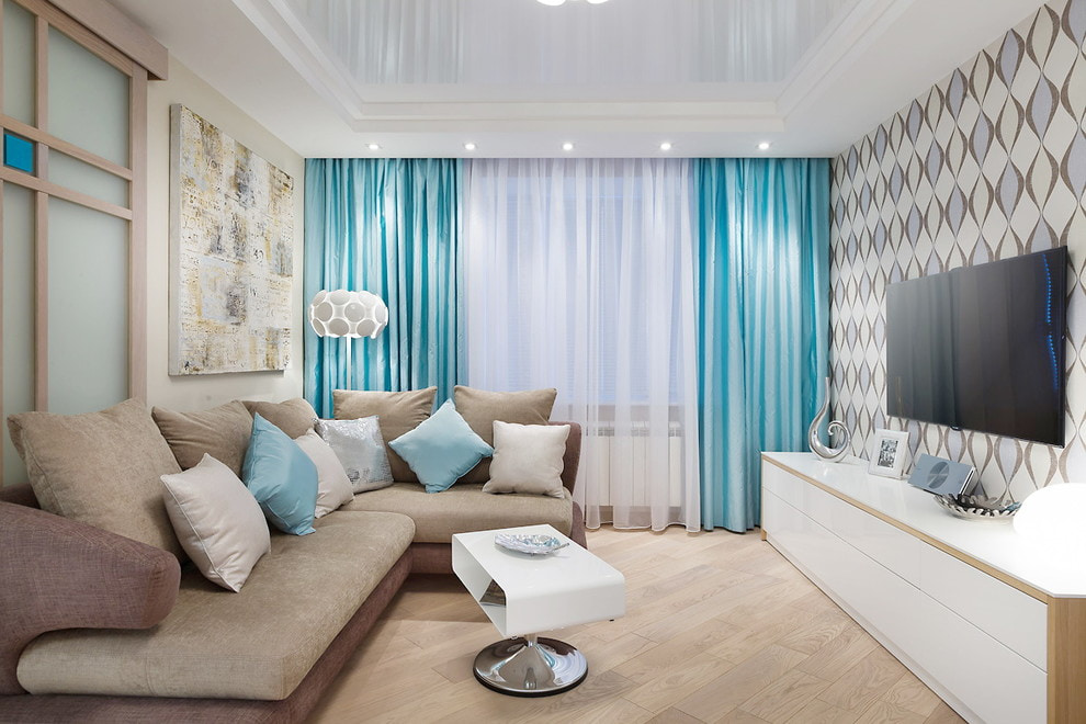 🟠 Бежевая гостиная — 63 фото светлого зала на сайте TrendoDom | Интерьер, Дизайн, Квартира
