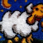 ковровая вышивка овечка