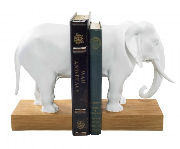 подставка держатель для книг гипс слон