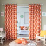 оранжевые шторы фото декора
